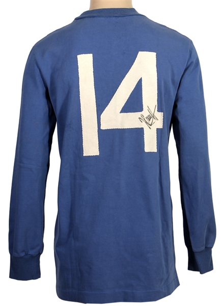 Johan Cruyff 1970 Ajax Match Worn & Signed Blue Away Jersey (JSA)
