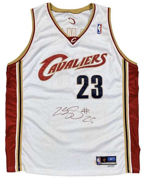 LeBron James 2003-04 Game-Used & Signed Cleveland Cavaliers Rookie Jersey (JSA)