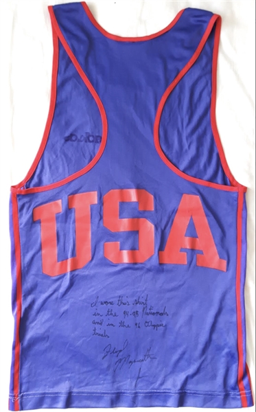 Floyd Mayweather 1996 Olympic Trials Fight Worn & Signed Adidas Boxing Vest (JSA)