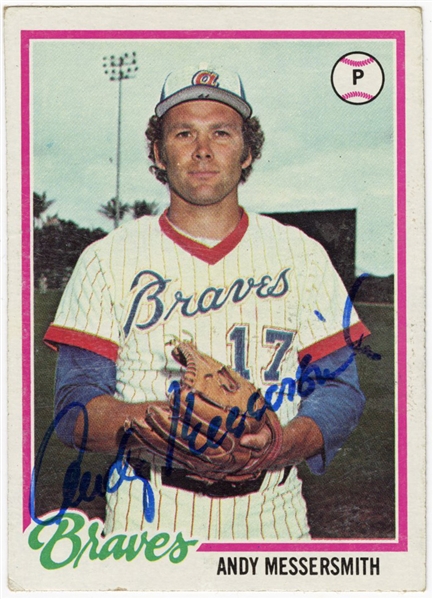Andy Messersmith Signed 1978 Topps Card #156