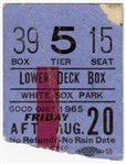 Beatles Original 1965 White Sox Park (Comiskey Park) Concert Ticket