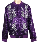 Ric Flair Owned & Worn "Nature Boy" Purple and Silver Sequin Jacket