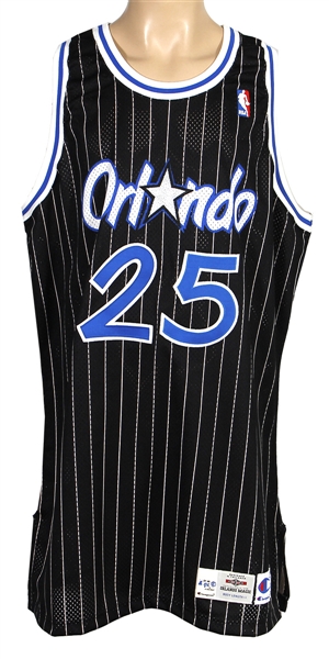 Nick Anderson Circa 1995-96 Game-Used & Signed Orlando Magic Alternate Jersey 