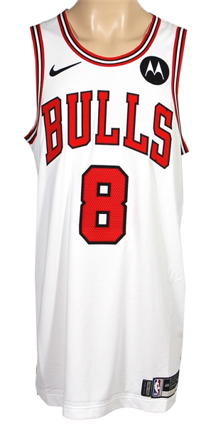 Zach Lavine 2023-2024 Game-Used & Signed Chicago Bulls Home Jersey (Jason Terry Collection) (RGU & JSA)