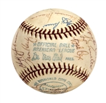 1977 NY Yankees Team Signed Official American League Baseball (Clubhouse)