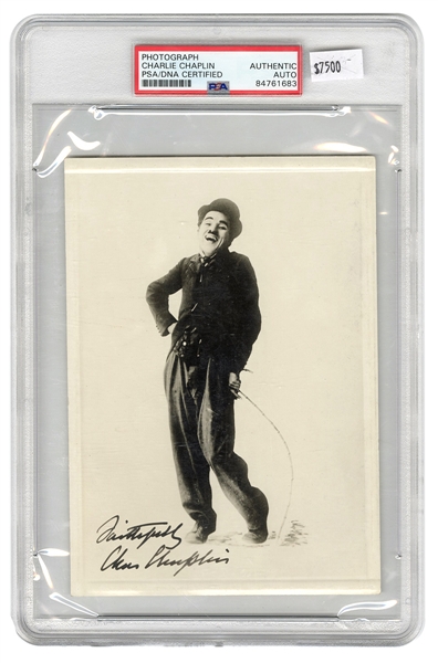 Charlie Chaplin Signed Photograph as “The Tramp” (PSA/DNA Encapsulated)