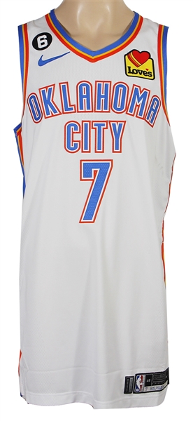 Chet Holmgren 2022-23 Game-Issued & Signed Oklahoma City Thunder Home Jersey (Jason Terry Collection)