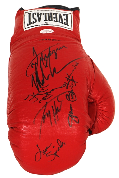 Heavyweight Hall of Fame Boxers Signed Everlast Glove with Muhammad Ali (JSA)
