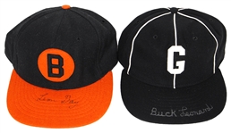 Buck Leonard & Leon Day Signed Baseball Hats