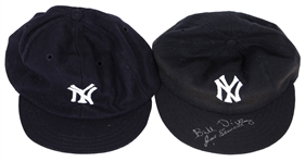 Bill Dickey and Joe Sewell Signed New York Yankees Hats (2)