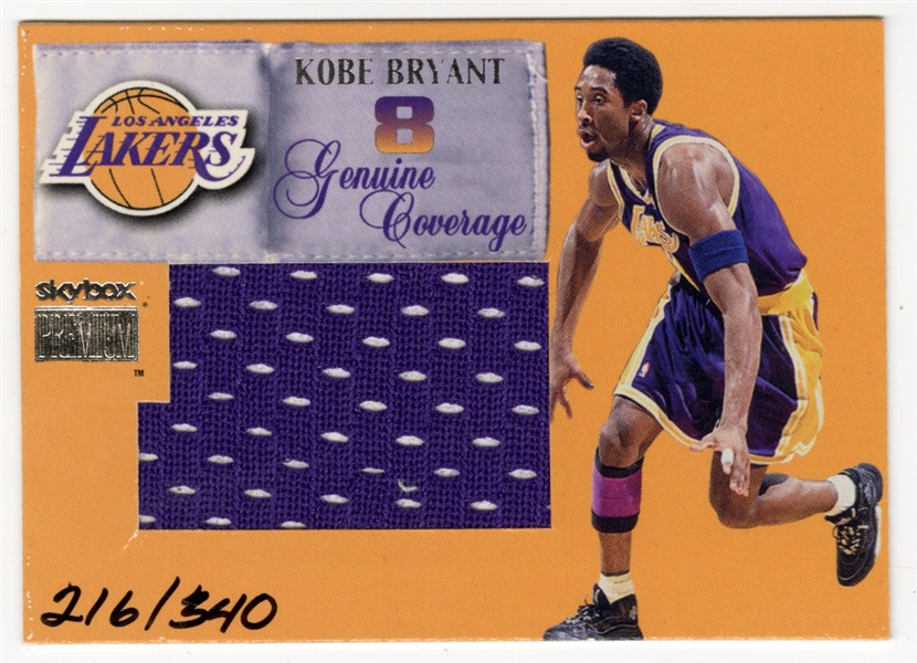 Kobe Bryant 1999 Skybox Premium Patch Card 216/340