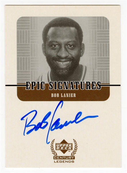 Bob Lanier 1999 Upper Deck Epic Signatures Card