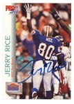 Jerry Rice Signed 1992 NFL Pro Set Card #418
