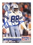 Michael Irvin Signed 1992 NFL Pro Set Card #10