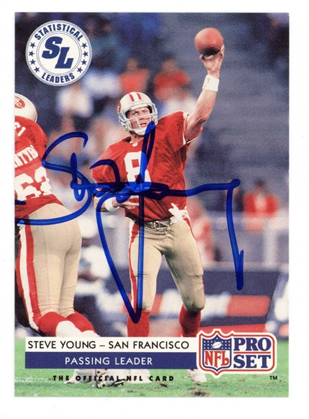 Steve Young Signed 1992 NFL Pro Set Card #5