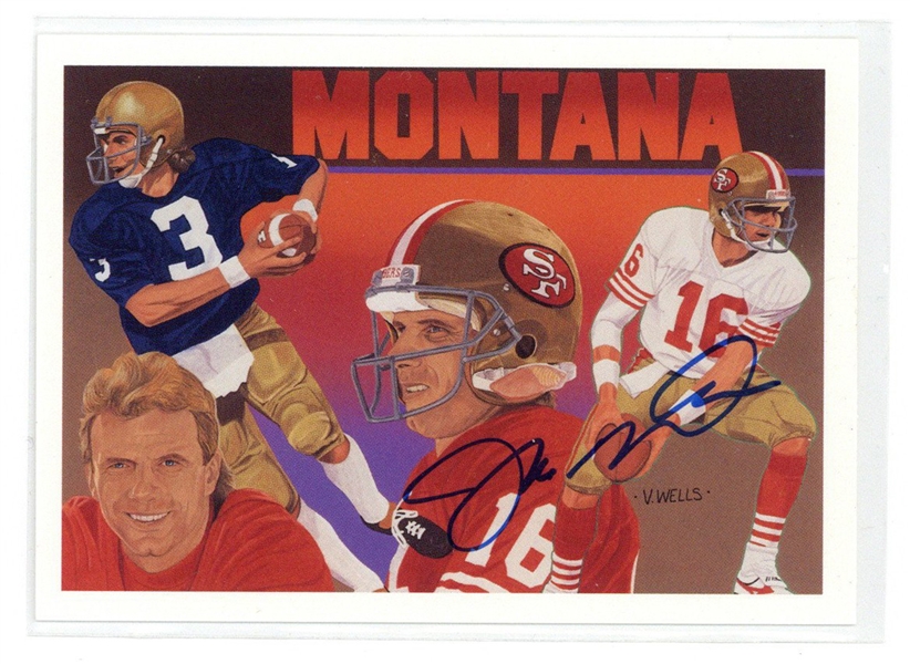Joe Montana Signed 1991 Upper Deck File Proof Card 9/9