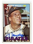 Maury Wills Signed 1967 Topps Card #570
