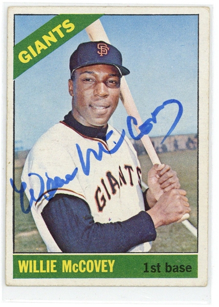 Willie McCovey Signed 1966 Topps Card #550