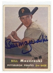 Bill Mazeroski Signed 1957 Topps ROOKIE Card #24