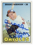 Brooks Robinson Signed 1967 Topps Card #600