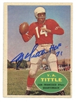 Y.A. Tittle Signed 1960 Topps Card #113