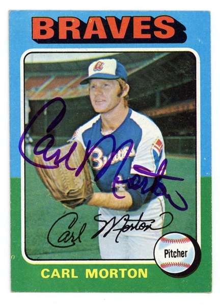 Carl Morton Signed 1975 Topps Card #237