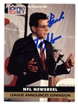 Paul Tagliabue Signed NFL Newsreel 1991 NFL Pro Set Card #686