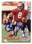 Steve Young Signed 1992 NFL Pro Set Card #323
