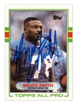 Bruce Smith Signed 1989 Topps Card #44
