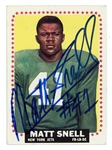 Matt Snell Signed 1964 Topps Rookie Card #125