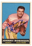 Johnny Robinson Signed 1961 Topps Rookie Card #139