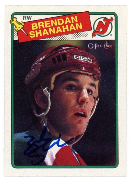 Brendan Shanahan Signed 1988 O-Pee-Chee Rookie Card #122
