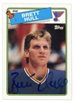 Brett Hull Signed 1988 Topps Rookie Card #66