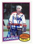 Mike Gartner Signed 1980 Topps Rookie Card #195