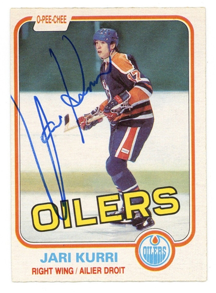 Jari Kurri Signed 1981 O-Pee-Chee Rookie Card #107