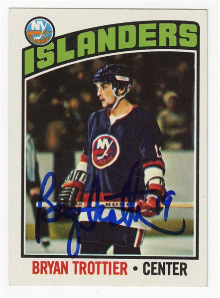 Bryan Trottier Signed 1976 Topps ROOKIE Card