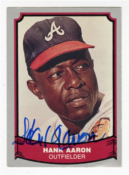Hank Aaron Signed 1988 Pacific Baseball Legends Baseball Card #1