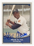 Hank Aaron Signed 1990 Pacific Legends Baseball Card #1