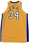 Shaquille ONeal 2002-03 LA Lakers Game-Used & Signed Jersey (JSA & Lakers LOA)