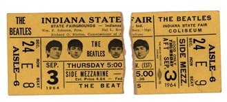 The Beatles Original 1964 Indiana State Fair Concert Ticket