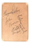 The Who Band Signed Sheet with Keith Moon and Incredible “John Brown” Alias Signature (JSA & REAL)