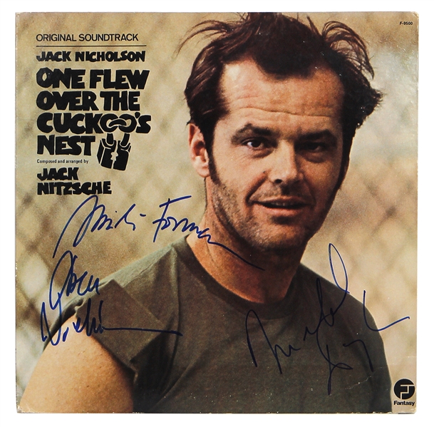 Jack Nicholson, Milos Forman and Michael Douglas Signed "One Flew Over the Cuckoos Nest" Album Soundtrack (JSA)