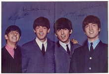 The Beatles Band Signed 1964 “Scream” Color Magazine Photograph (JSA & REAL)
