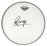 Ringo Starr Signed Drumhead with Owned Drumsticks (REAL)