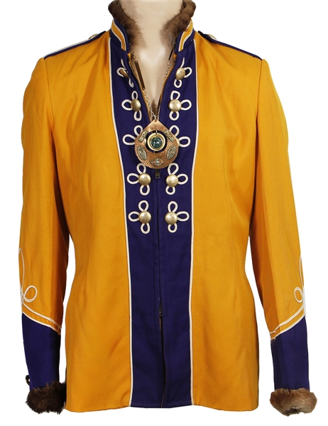 Jimi Hendrix 1968 (Photo-Matched) Owned & Worn Yellow Jacket with Gold Buttons and Necklace (RGU & Tom Hulett LOA)
