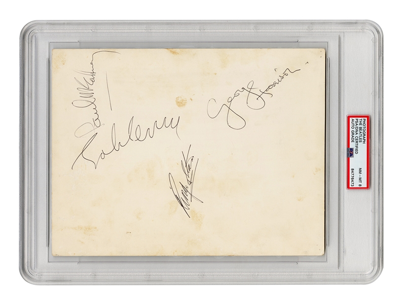 The Beatles Band Signed “Star Pics” Original Photograph (Encapsulated PSA/DNA 8 NM-MT & Caiazzo)