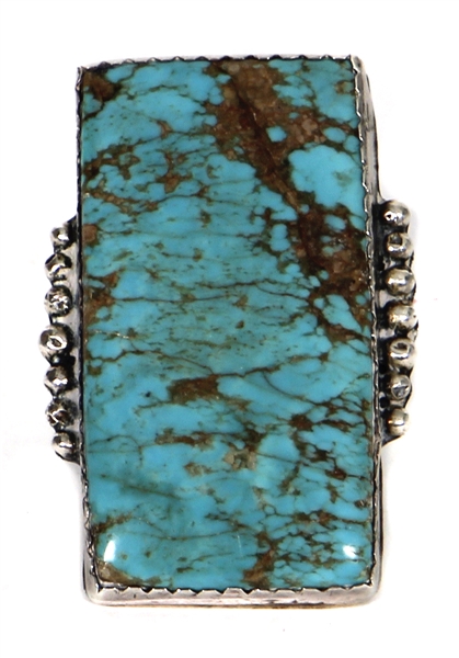 Elvis Presley Stage Worn & Owned  Large Turquoise & Silver Ring