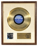 The Rolling Stones “Hot Rocks” RIAA White Matte Gold Album Award Presented to Mick Jagger