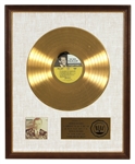 Frank Sinatra “A Man and his Music” RIAA White Matte Gold Album Award Presented to Reprise Records