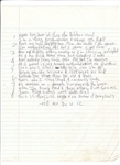 Tupac Shakur Handwritten "Lifes So Hard (OG)" Lyrics (JSA)